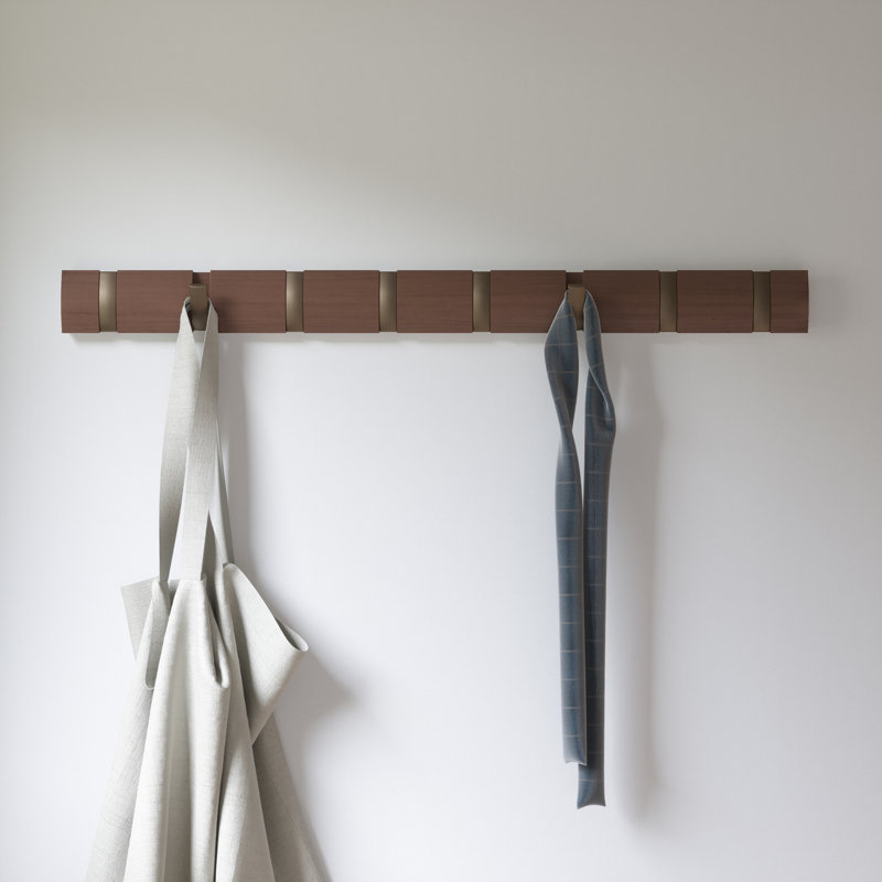 Umbra Solid Wood 8 Hook Wall Mounted Coat Rack Wayfair